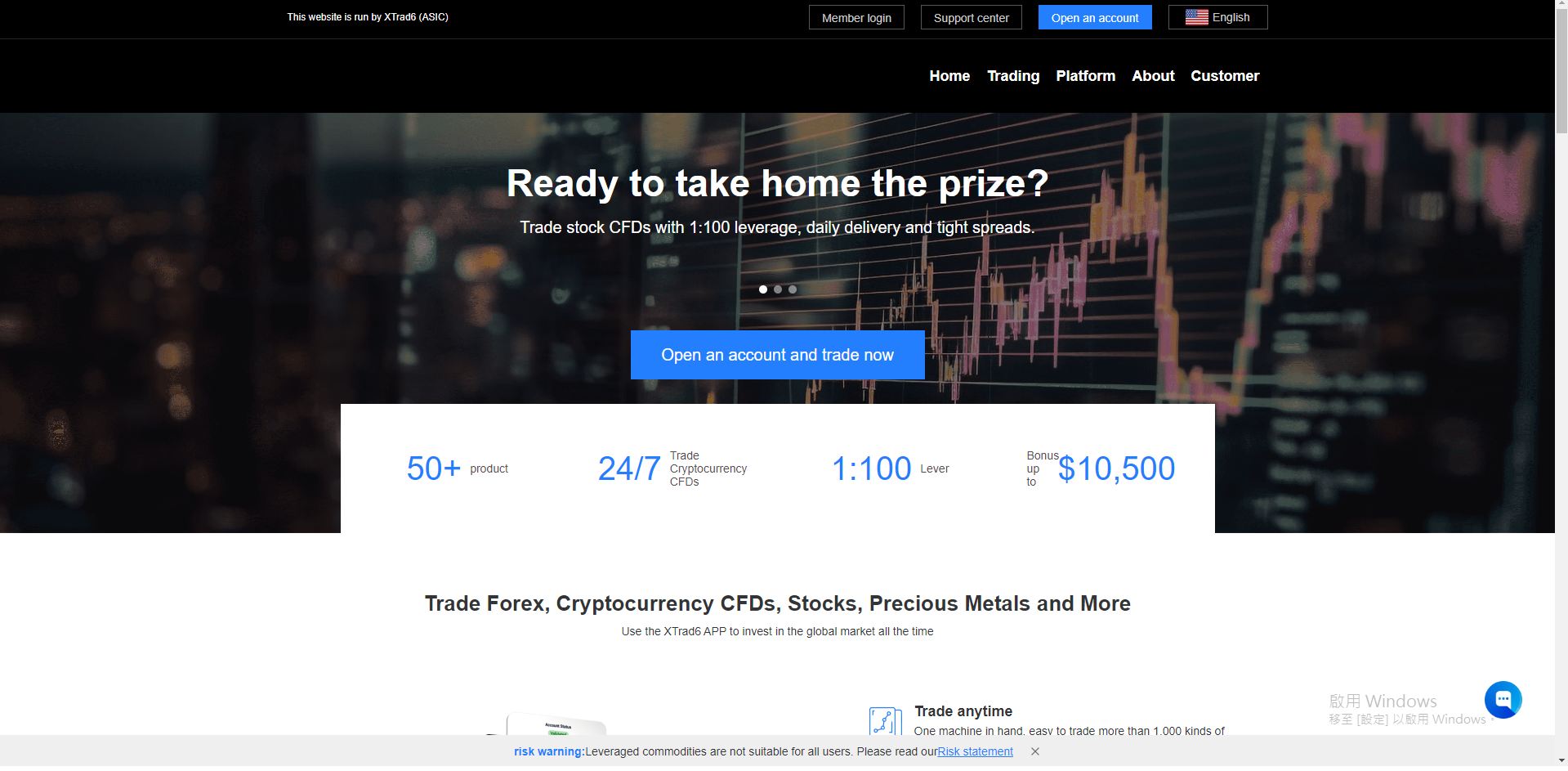 XTrad6 Forex Follow-up Fund Demonstration Station