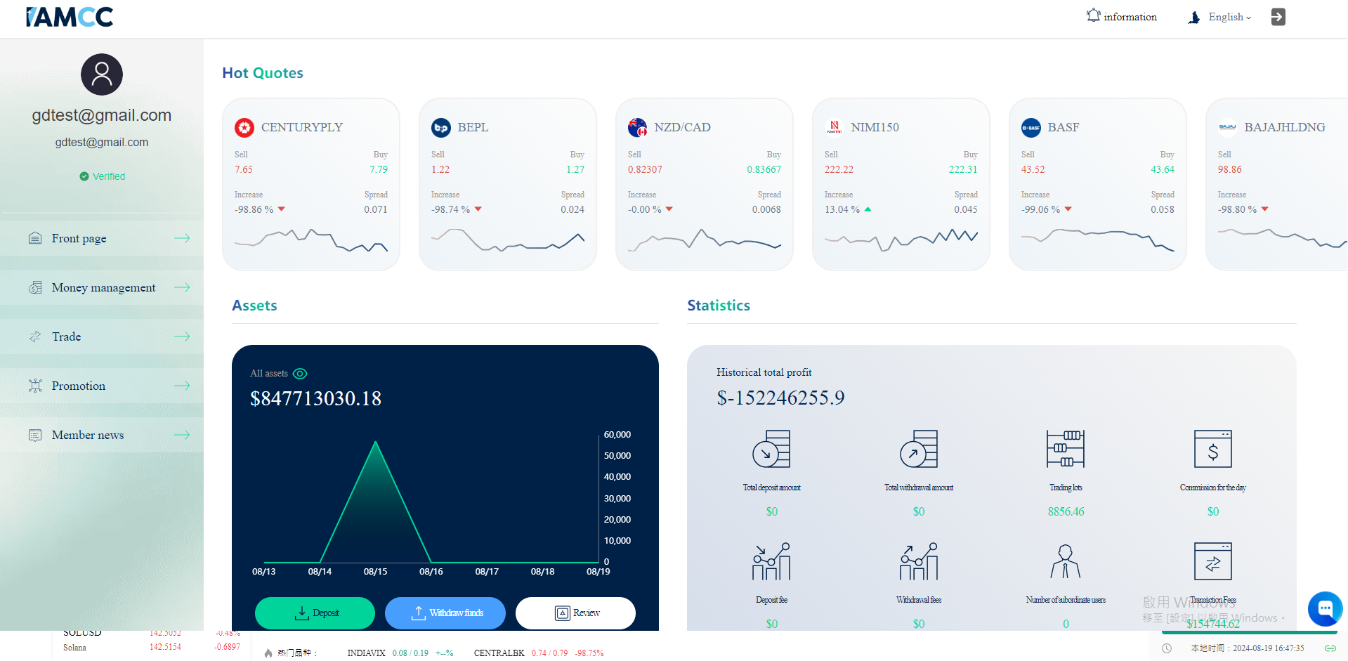 XTrad6 Forex Follow-up Fund Demonstration Station